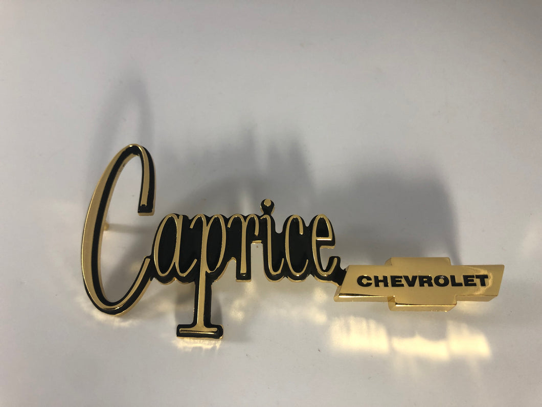 Emblem Trunk Fits Chevrolet Caprice GM 1975 Metal Gold Plated #9883650