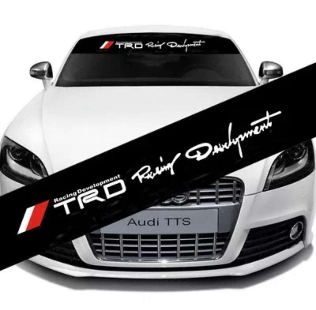 Windshield Black TRD Vinyl Banner Front Window Decal Sticker Universal Fitment