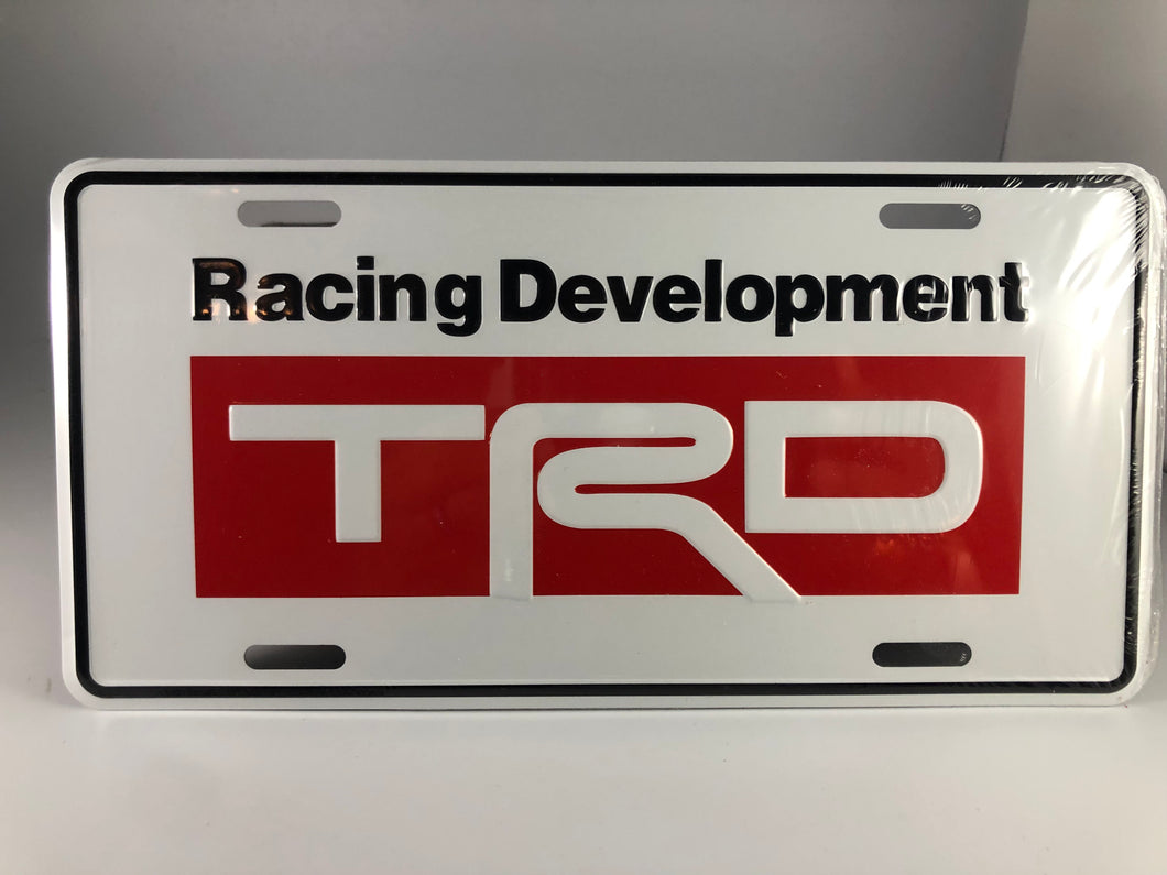 TRD Racing Development Embossed Aluminum License Plate