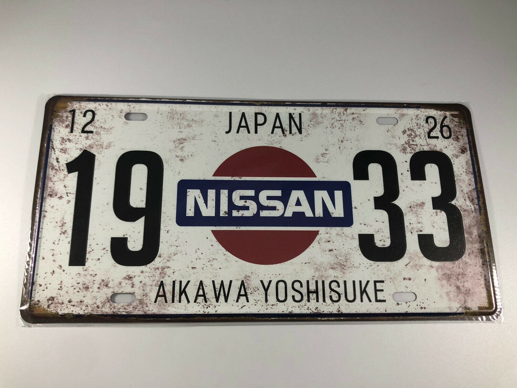 Tin metal sign wall art and Wall Plaques Nissan License Plate